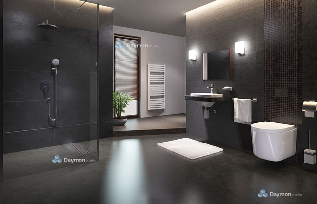 wizualizacja nowoczesnej łazienki tadmar